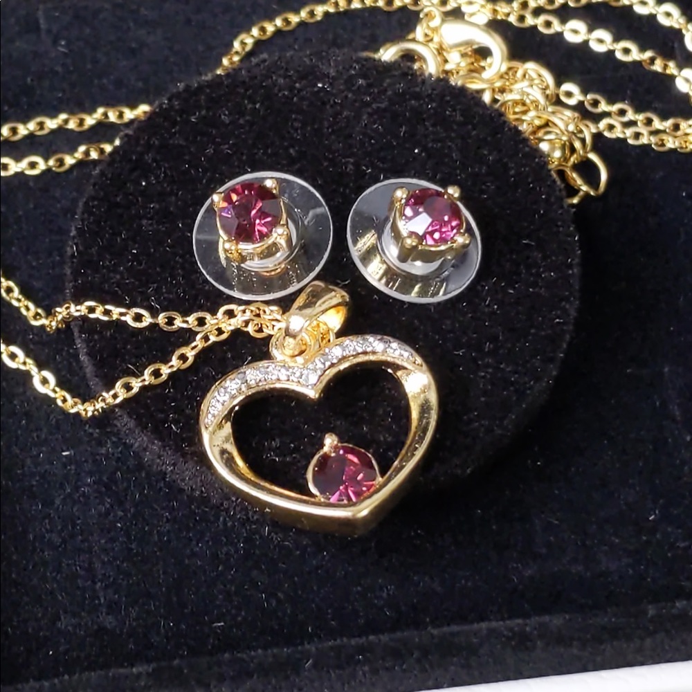 2z👯♀️Host Pick⚡️Gold Tone Necklace & Earring Set - Picture 1 of 9